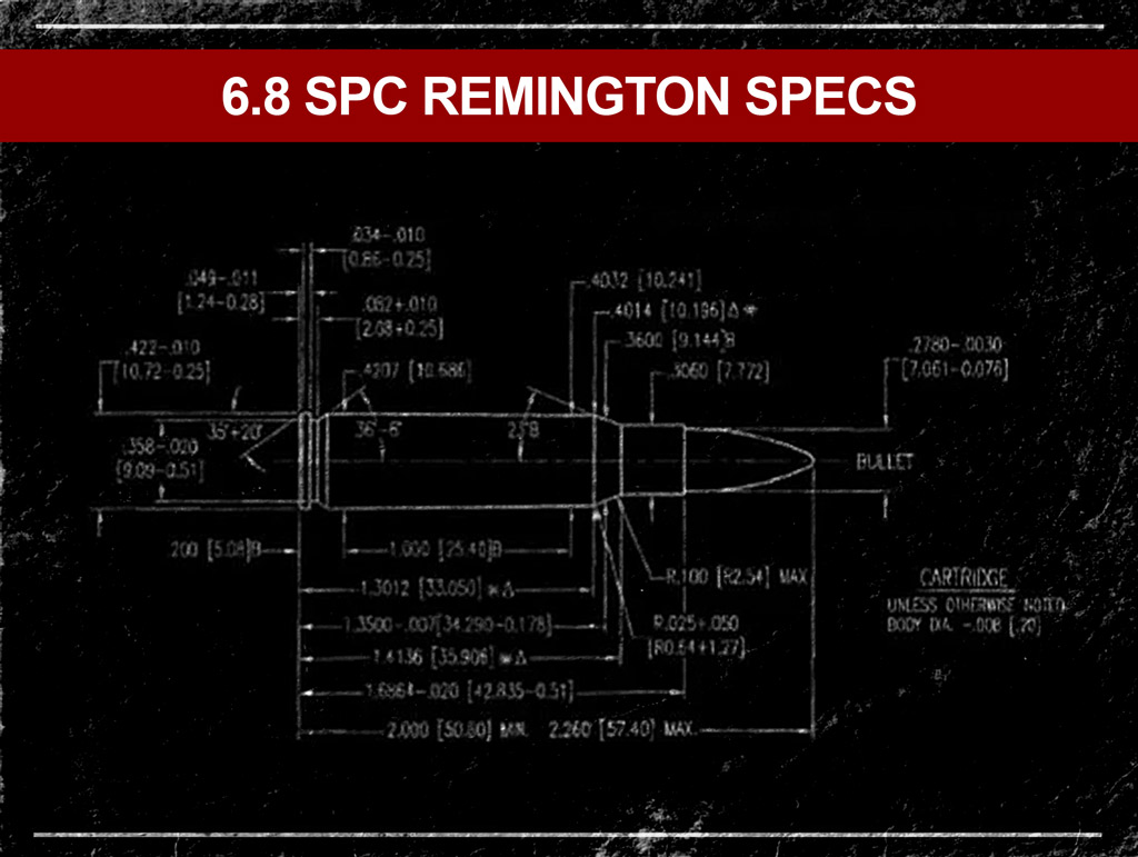 a diagram of the 6.8 SPC remington cartridge
